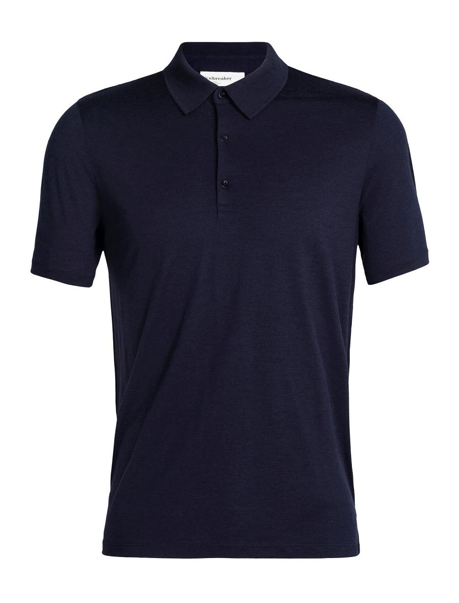 Icebreaker Merino Tech Lite II Lyhyt Sleeve Polo Miesten T Paidat Laivastonsininen | FI 1160MQZA